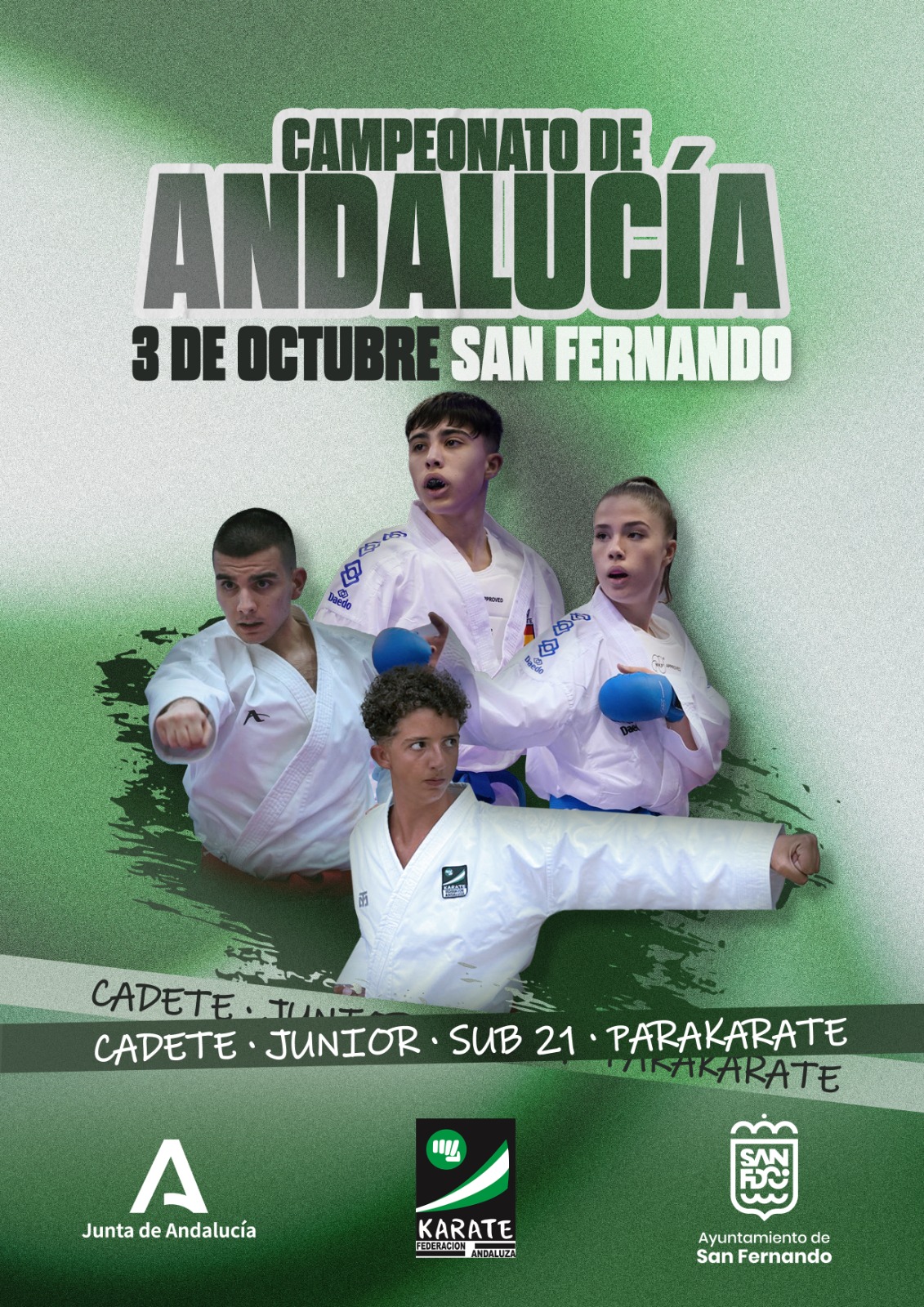 Cartel de Campeonato Andalucia Cadete Junior Sub21 y ParaKarate